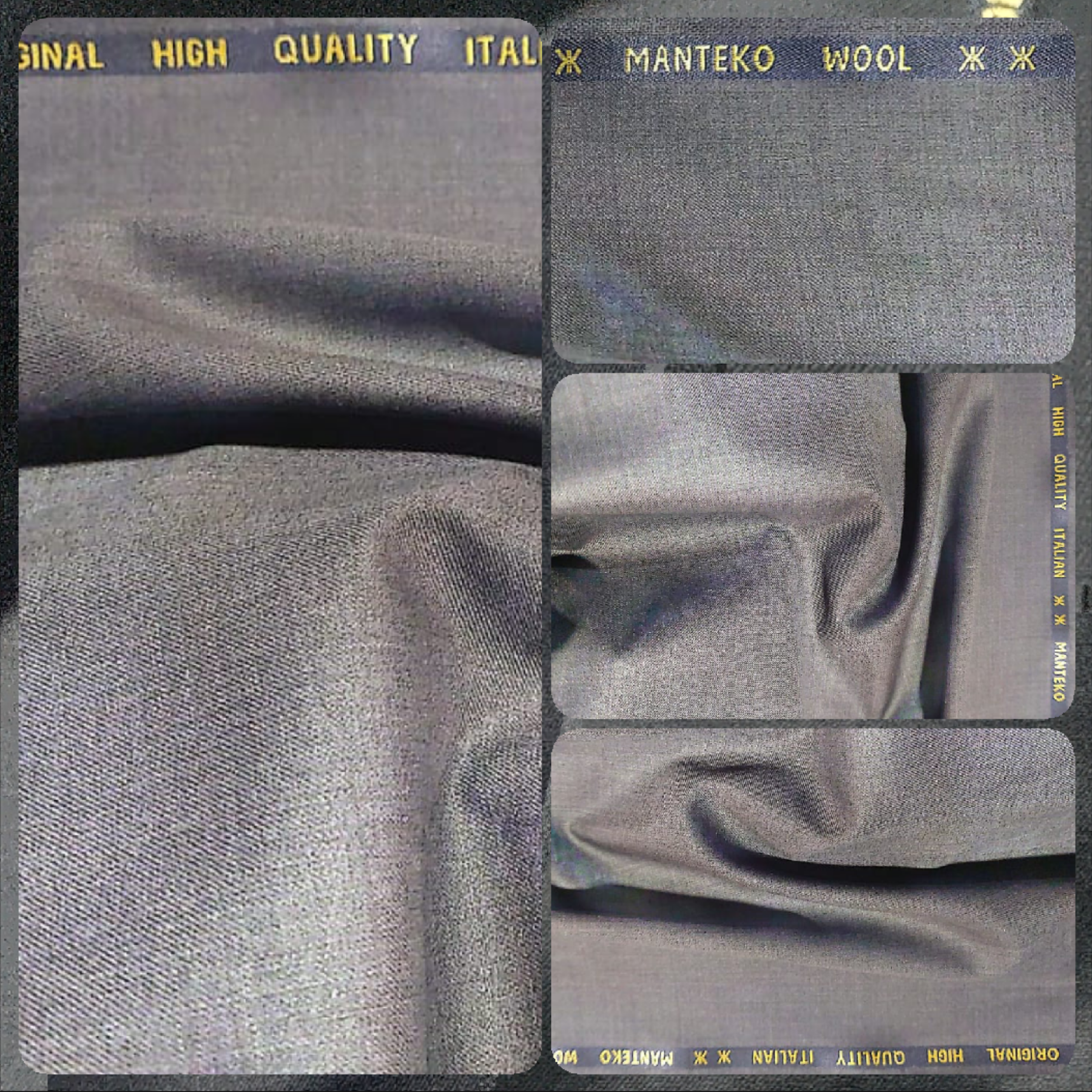 Grey Coloured Original Quality Italian Manteko