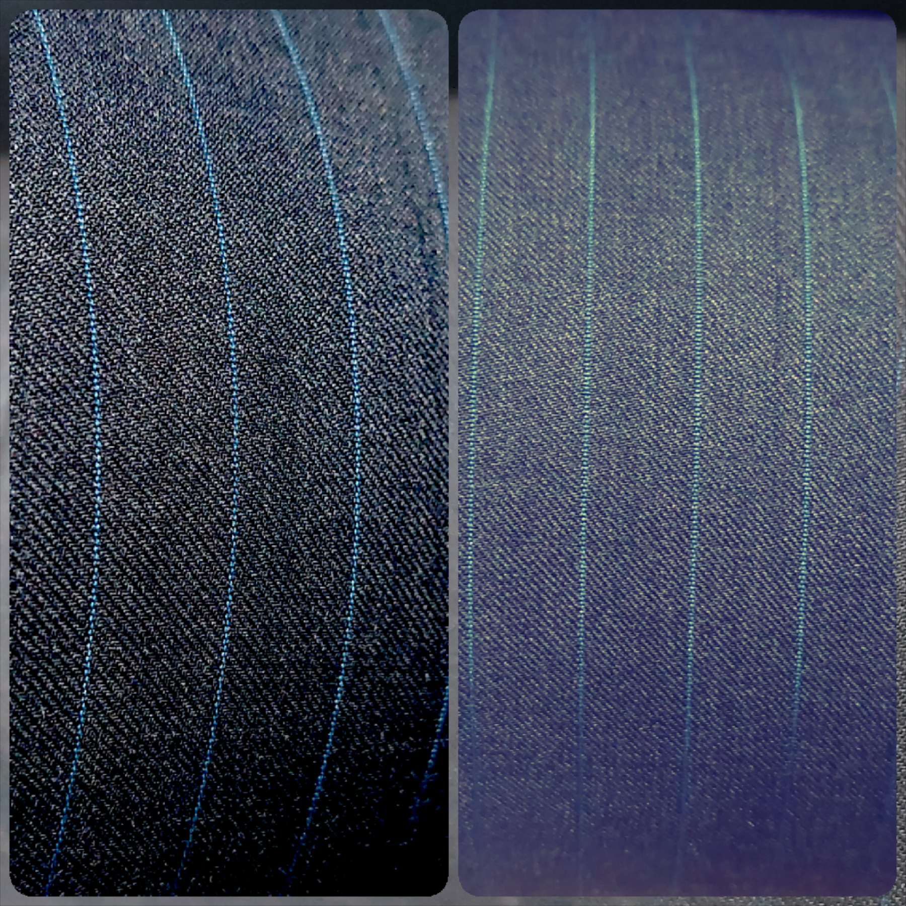 Ash Blue Stripe Extrafine High Quality Cashmere Wool 300S