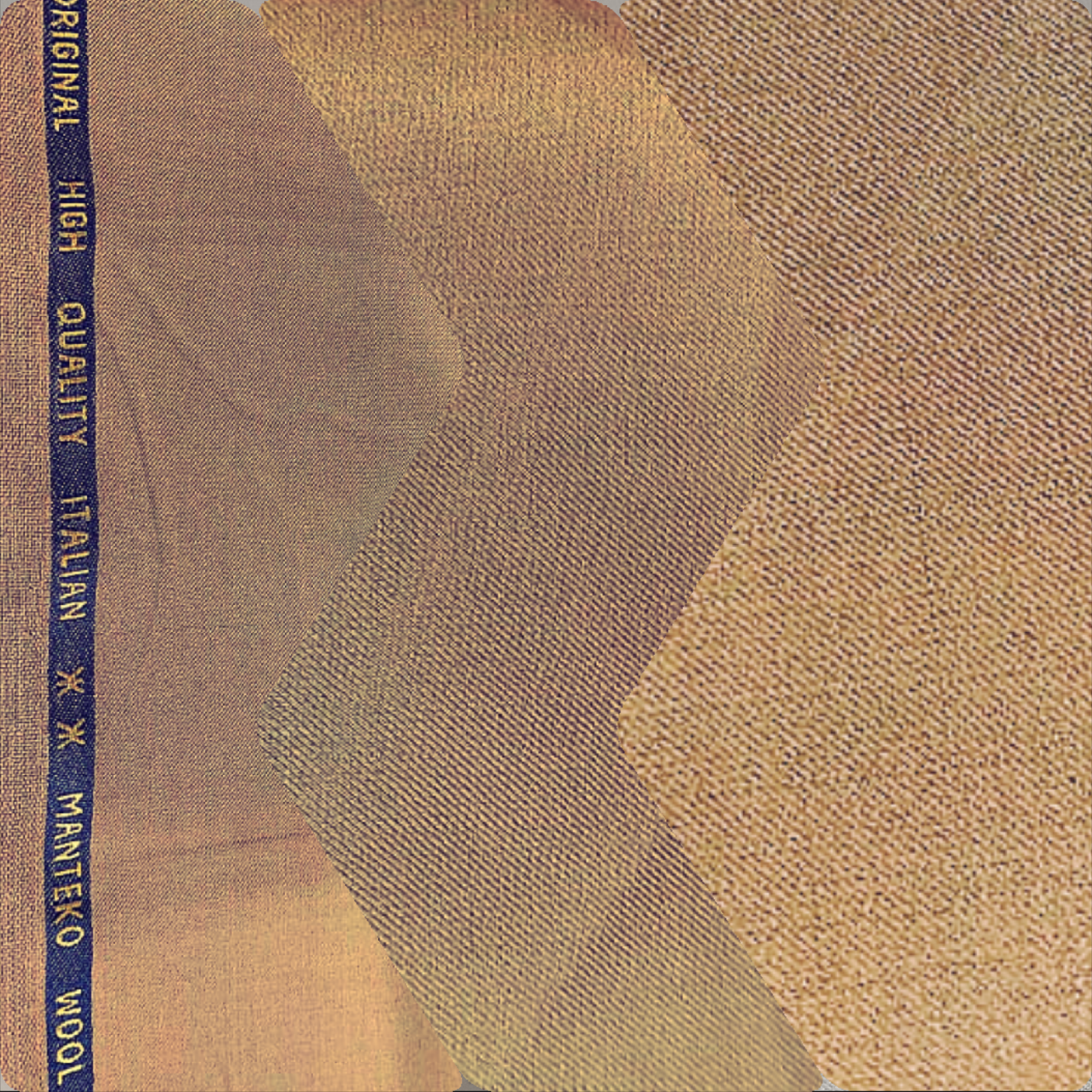 Tan (Carton) Color Original Quality Italian Manteko Fabric