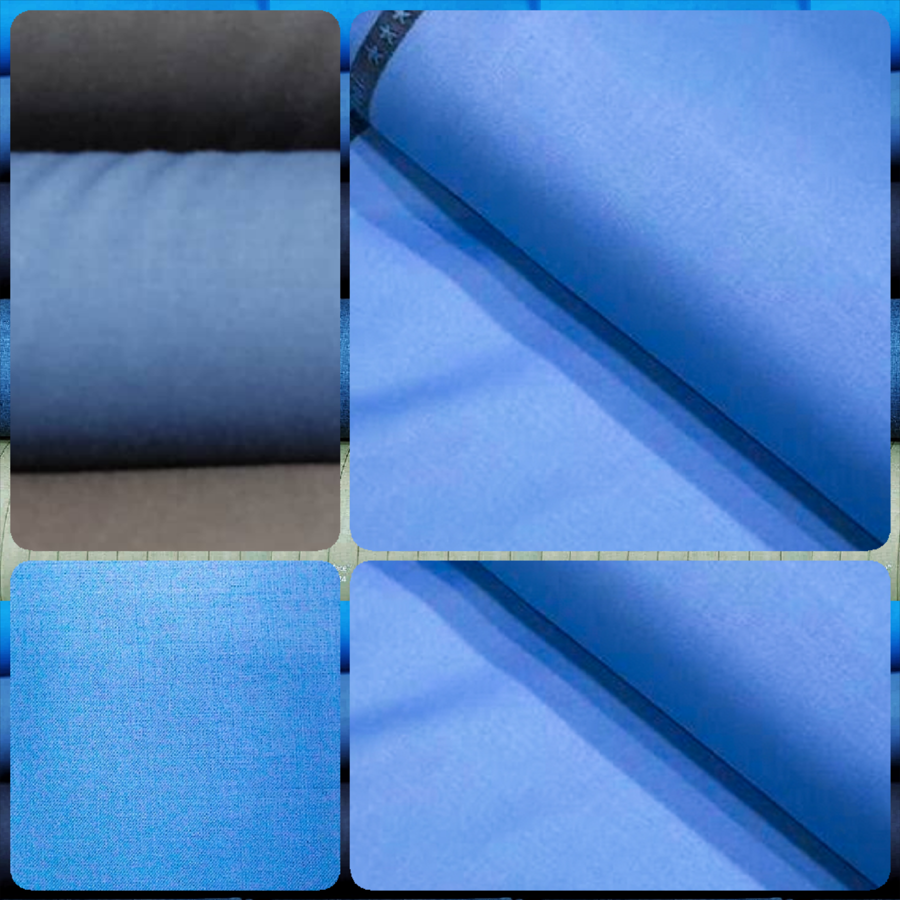 Sky Blue Original Quality Italian Manteko Fabric