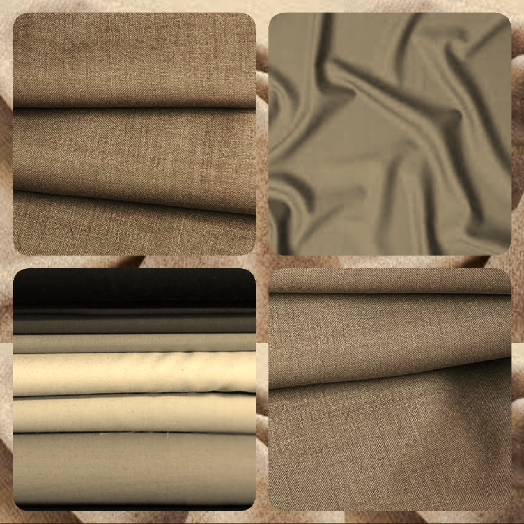 Brown (Light Brown) Italian High Quality Virgin Wool