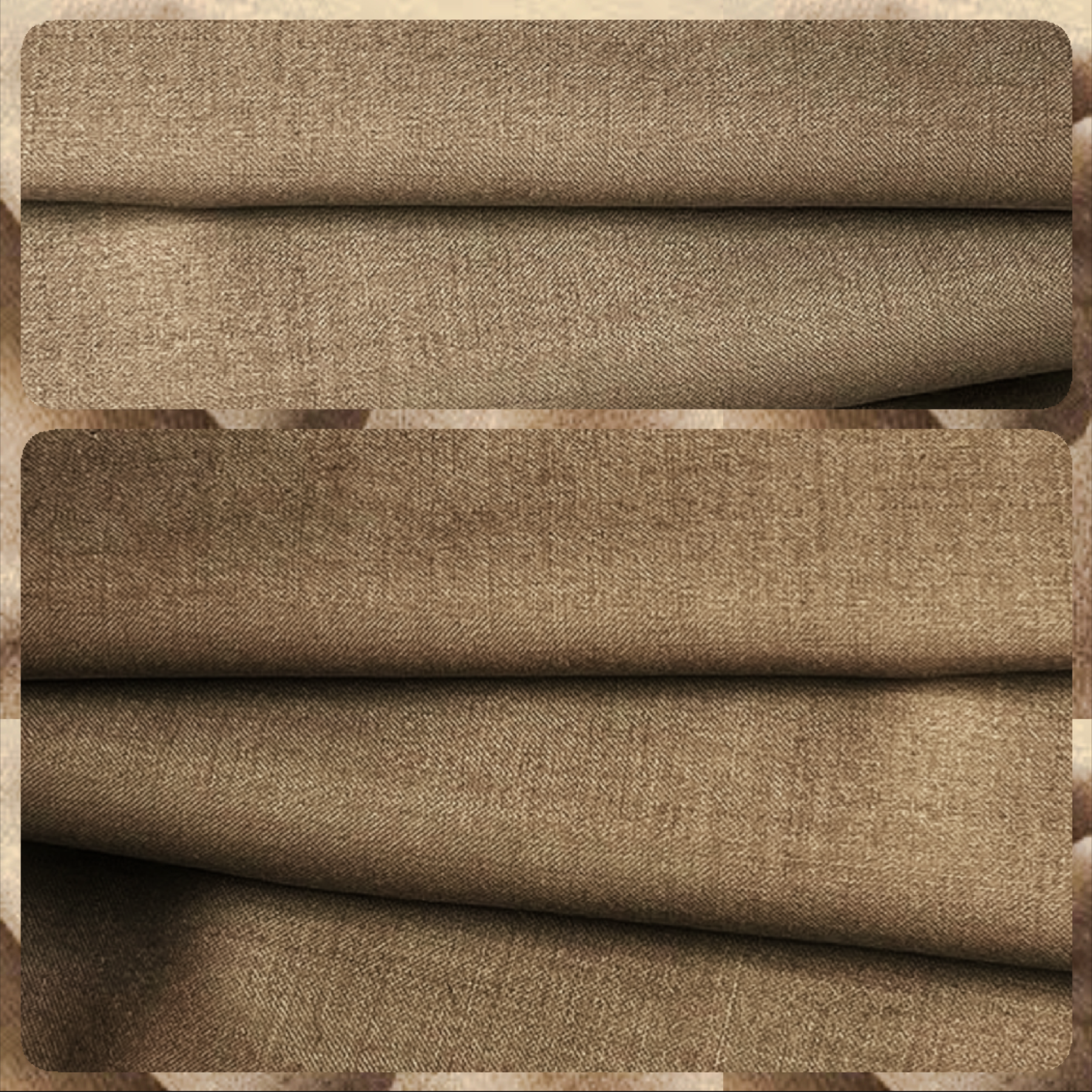 Brown (Light Brown) Italian High Quality Virgin Wool