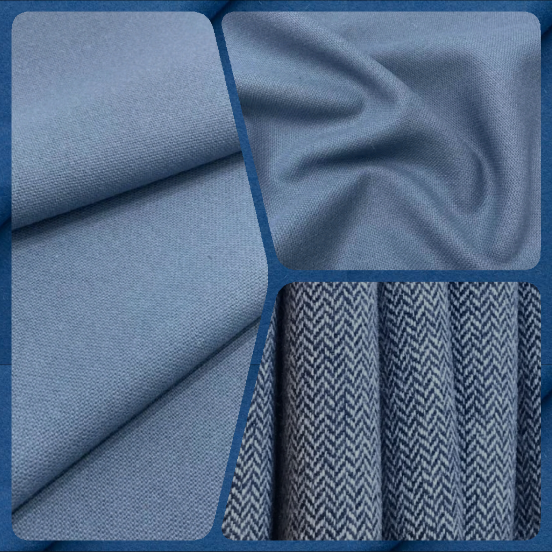 Sky Blue Italian High Quality Virgin Wool