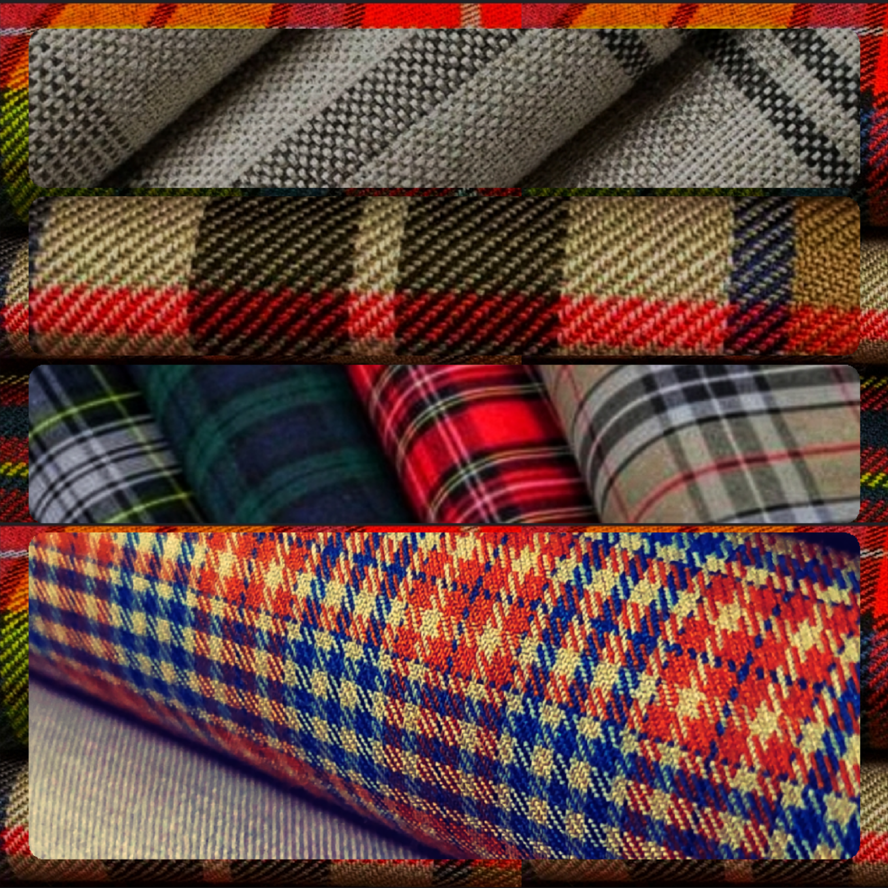 Chequered Original Quality Italian Extrafine Super 180S (Multi Colored)